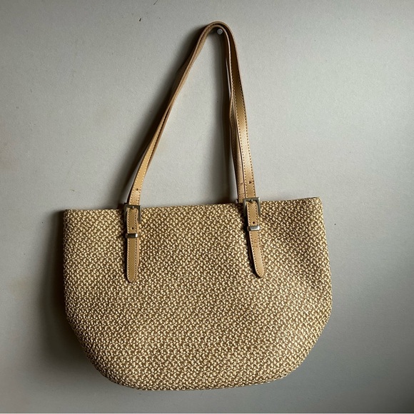 Elegant Tan Woven Tote Bag by Eric Javits New York - Picture 3 of 14